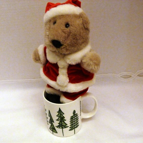 STARBUCKS COFFEE Christmas Collectibles Lot Annual 12th Ed Santa Bear & 2015 Mug - Picture 14 of 16